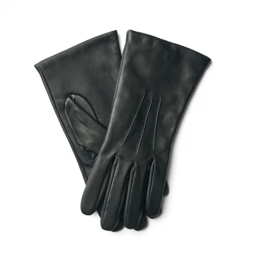 Maisie Women's Cashmere-Lined Black Leather Gloves