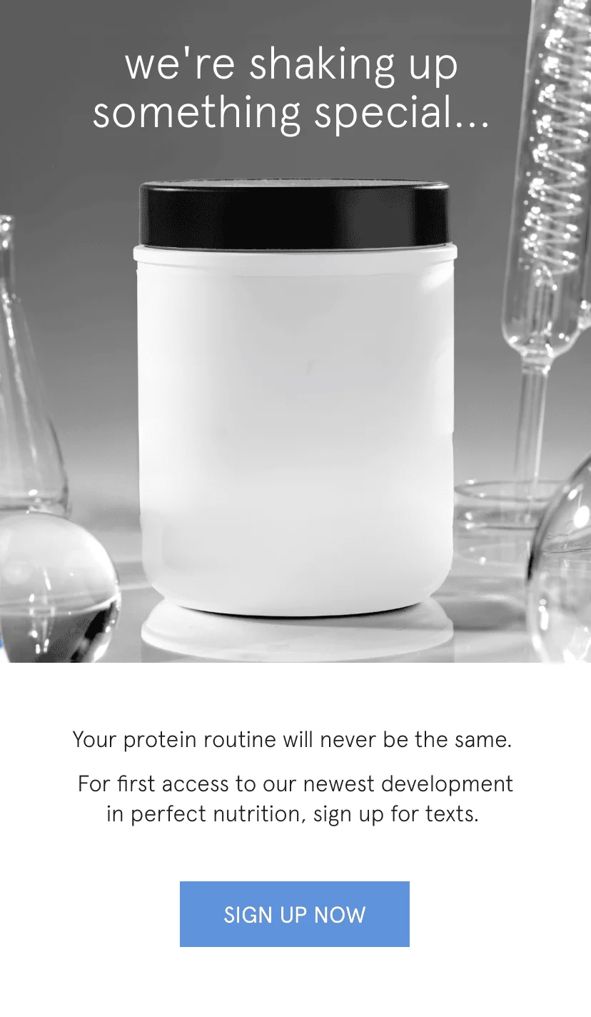 we're shaking up something special... sign up now