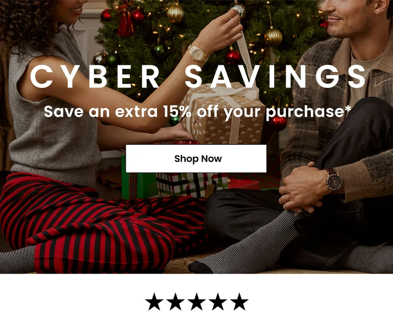 Cyber Savings: Save an extra 15% off your purchase*