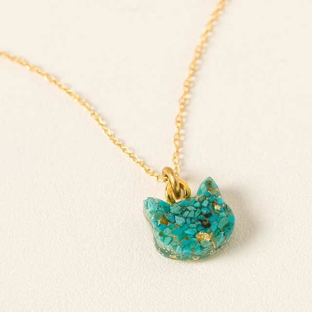 Turquoise Cat Necklace