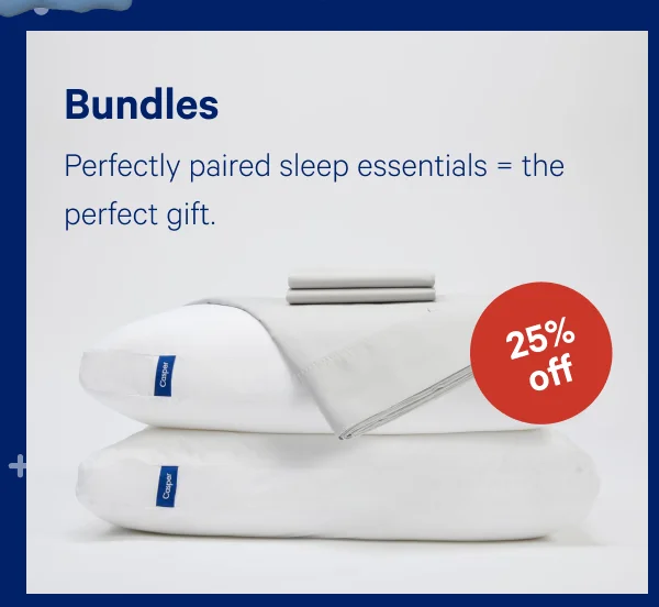 [25% off] >> Bundles >> Perfectly paired sleep essentials = the perfect gift. >>