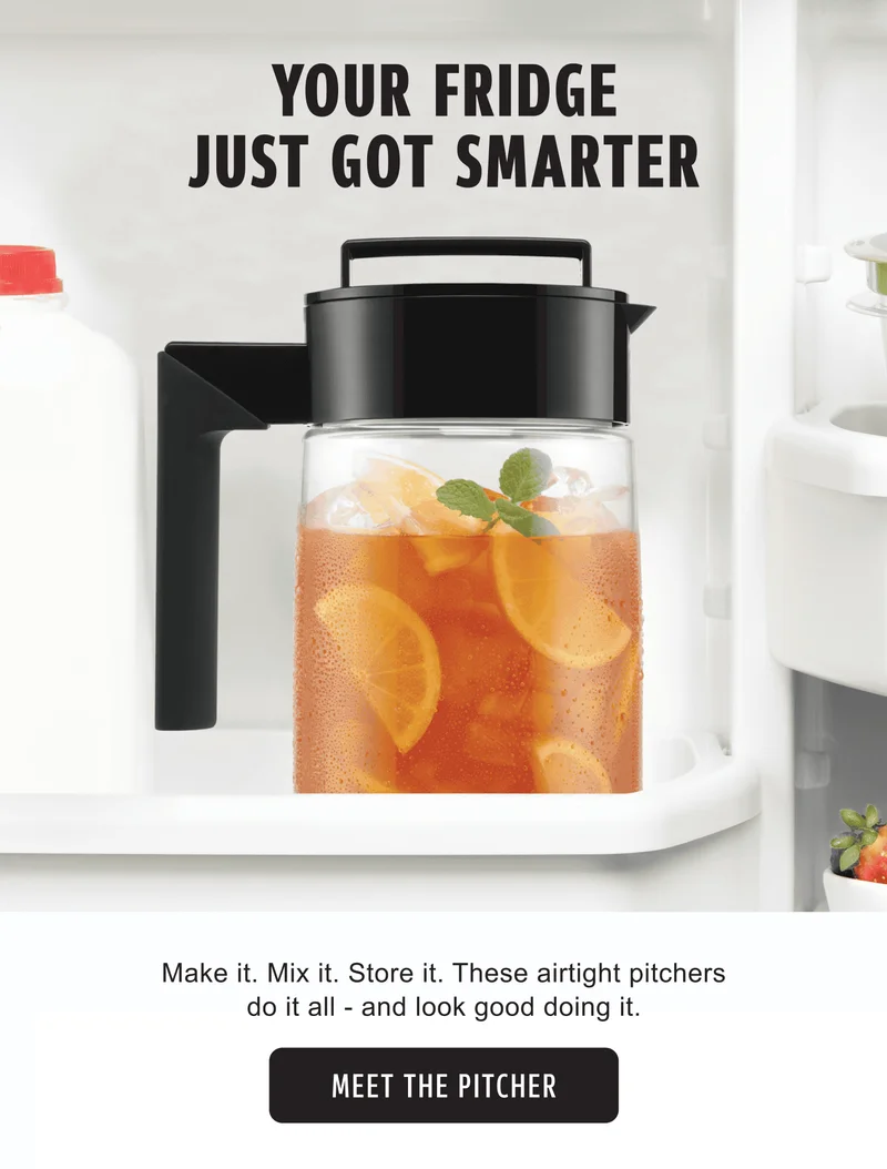 Your Fridge Just Got Smarter | Make it. Mix it. Store it. These airtight pitchers do it all - and look good doing it. | Meet the Pitcher