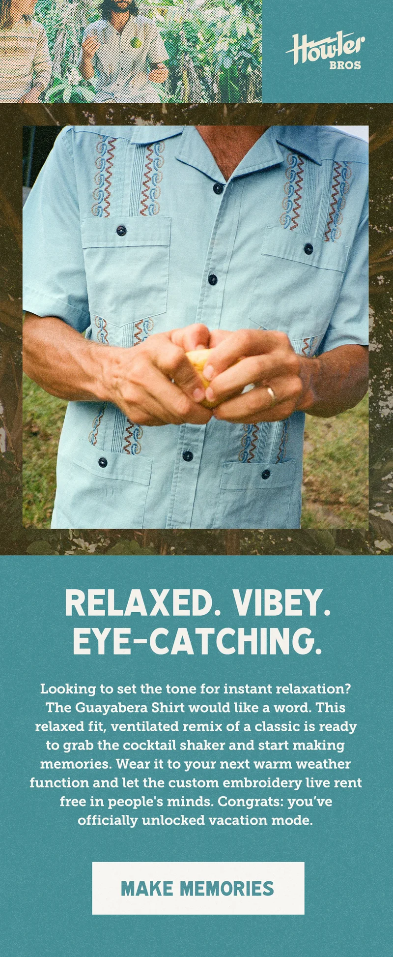 Looking to set the tone for instant relaxation? The Guayabera Shirt would like a word. This relaxed fit, ventilated remix of a classic is ready to grab the cocktail shaker and start making memories. Wear it to your next warm weather function and enjoy the magic of 4-way stretch while its custom embroidery lives rent free in people’s minds. Congrats: you’ve officially unlocked vacation mode.