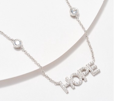 Diamonique x Kathy Levine Inspirations Necklace, Sterling Silver