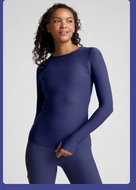 Featherweight Classic Crew Pullover in Eternal Blue Heather