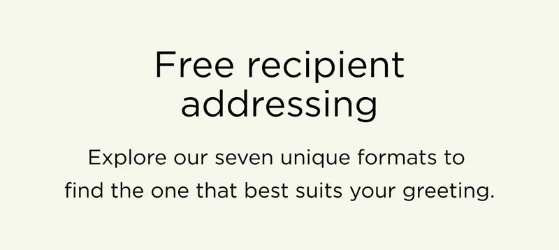 Free Recipient Addressing
