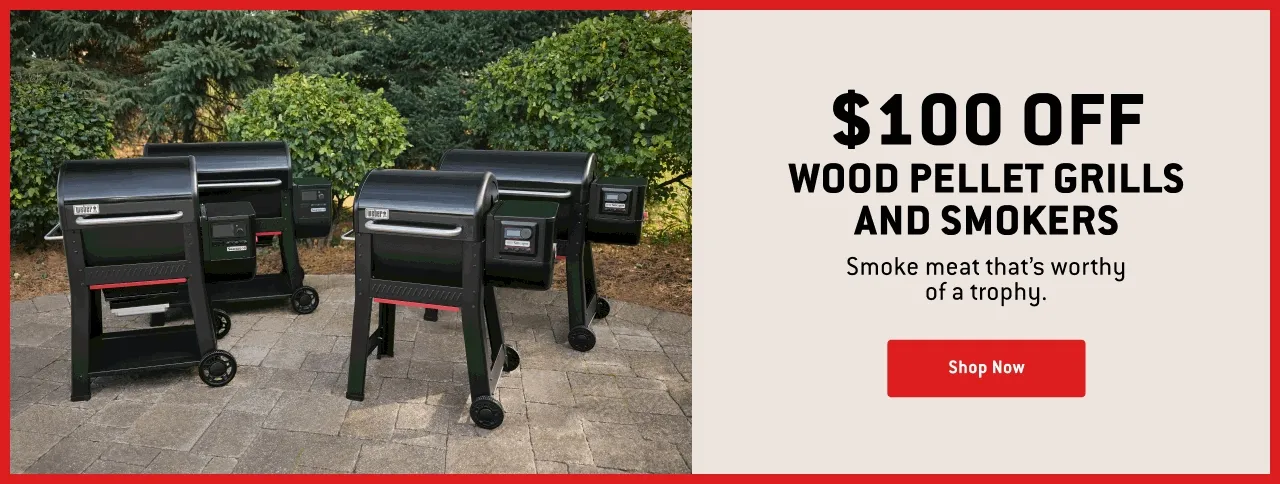 $100 OFF Weber Wood Pellet Grills