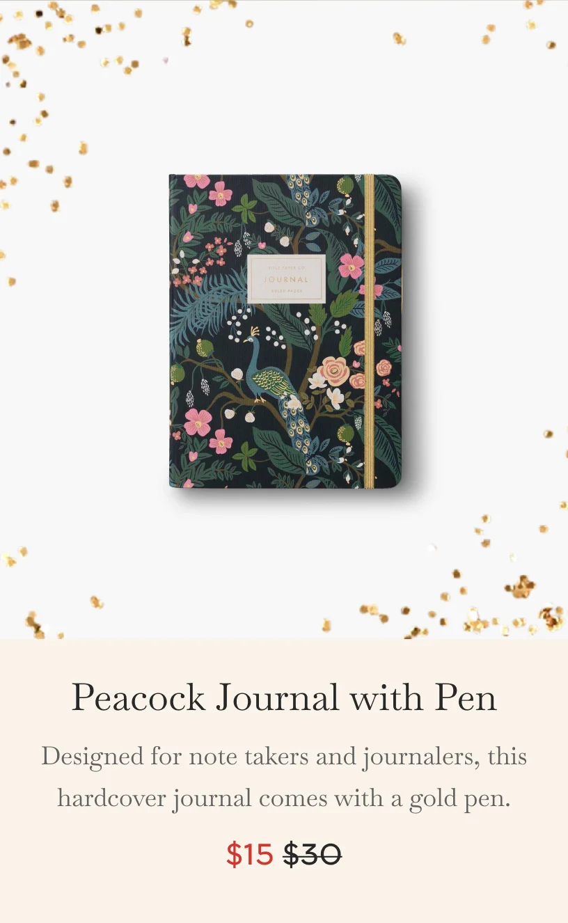 Peacock Journal with Pen