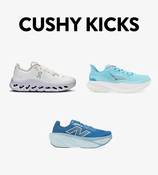 Cushy kicks: sneakers with cushioned soles.