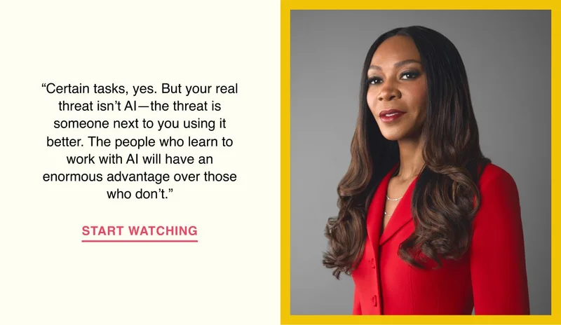Certain tasks, yes. But your real threat isn’t AI—it’s the person next to you who’s already using it. The people who learn to work with AI will have an enormous advantage over those who don’t.
