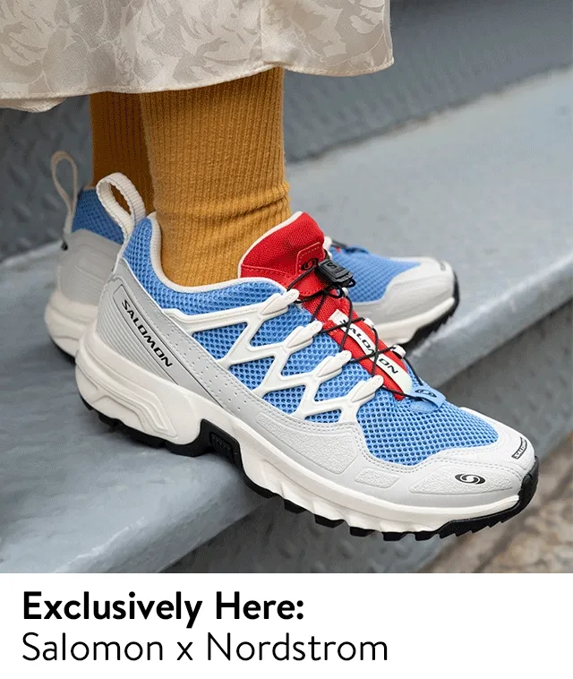 Person wearing Salomon x Nordstrom sneakers.