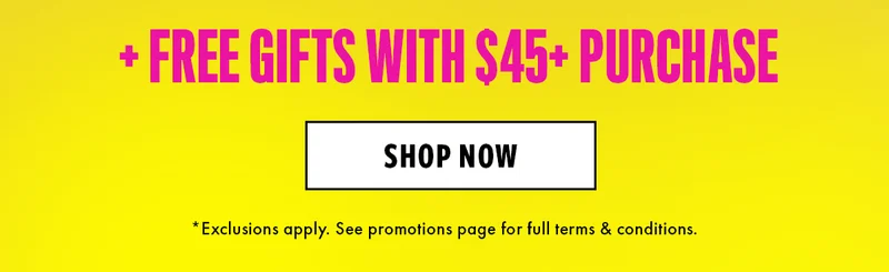 free gifts with $45+ purchase