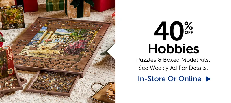 40% Hobbies - Puzzles & Boxed Model Kits.