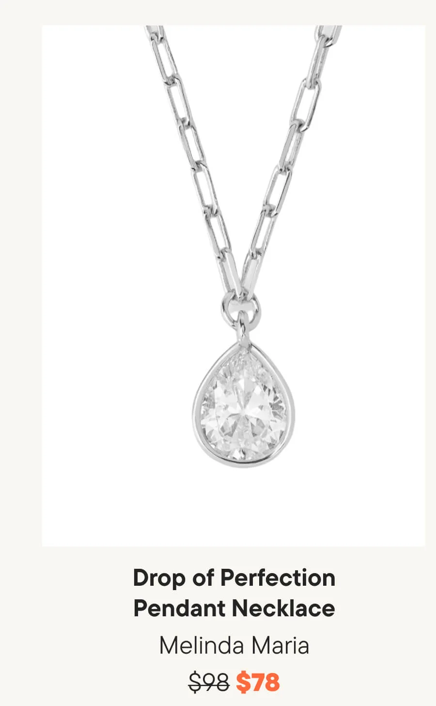 Melinda Maria Drop of Perfection Pendant Necklace Melinda Maria Drop of Perfection Pendant Necklace