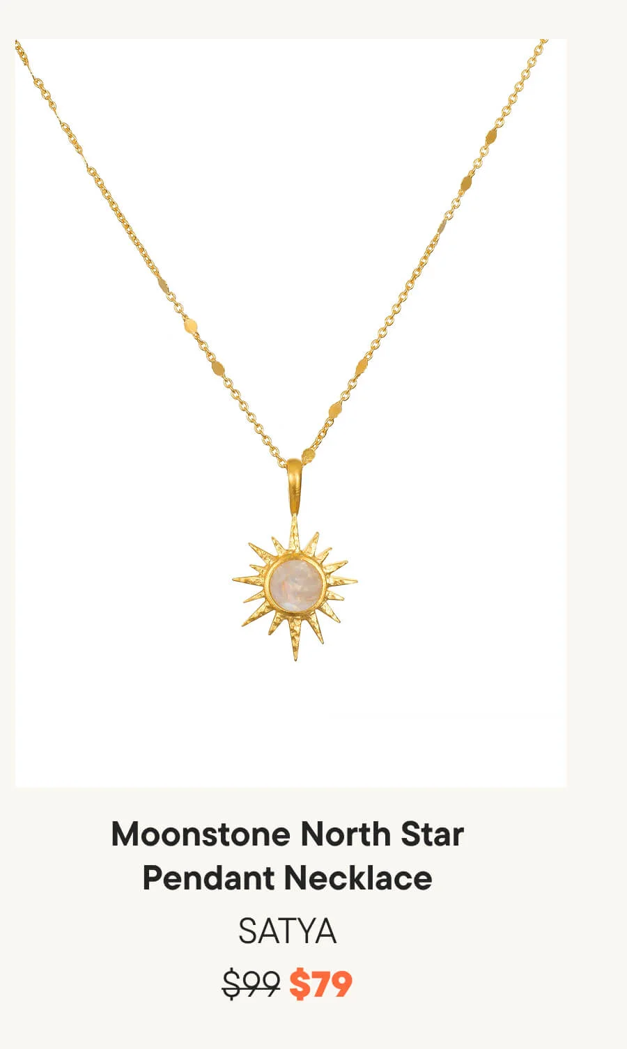 Satya Moonstone North Star Pendant Necklace Satya Moonstone North Star Pendant Necklace