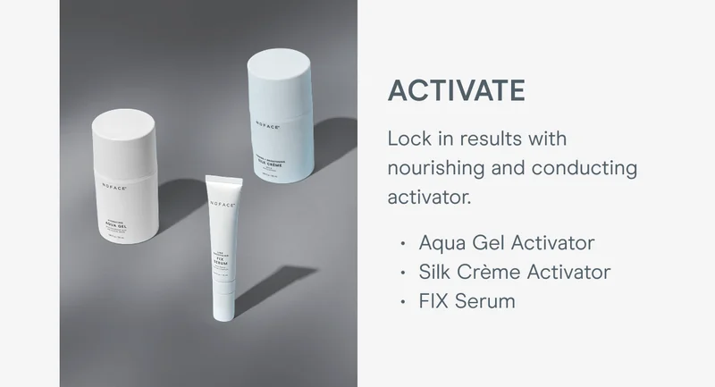 Activate - Lock in results with nourishing and conducting activator: Aqua Gel Activator | Silk Crème Activator | FIX Serum