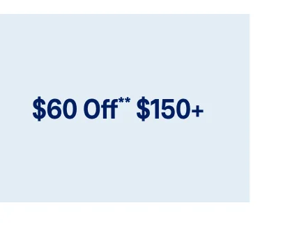 $60 off $150