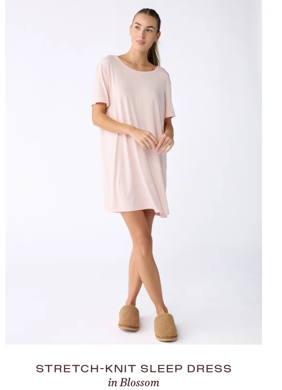 Stretch-Knit Sleep Dress in Blossom Stretch-Knit Sleep Dress in Blossom