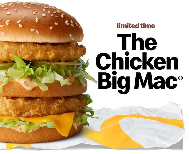 Get a Chicken Big Mac before it goes and receive points for a future order.