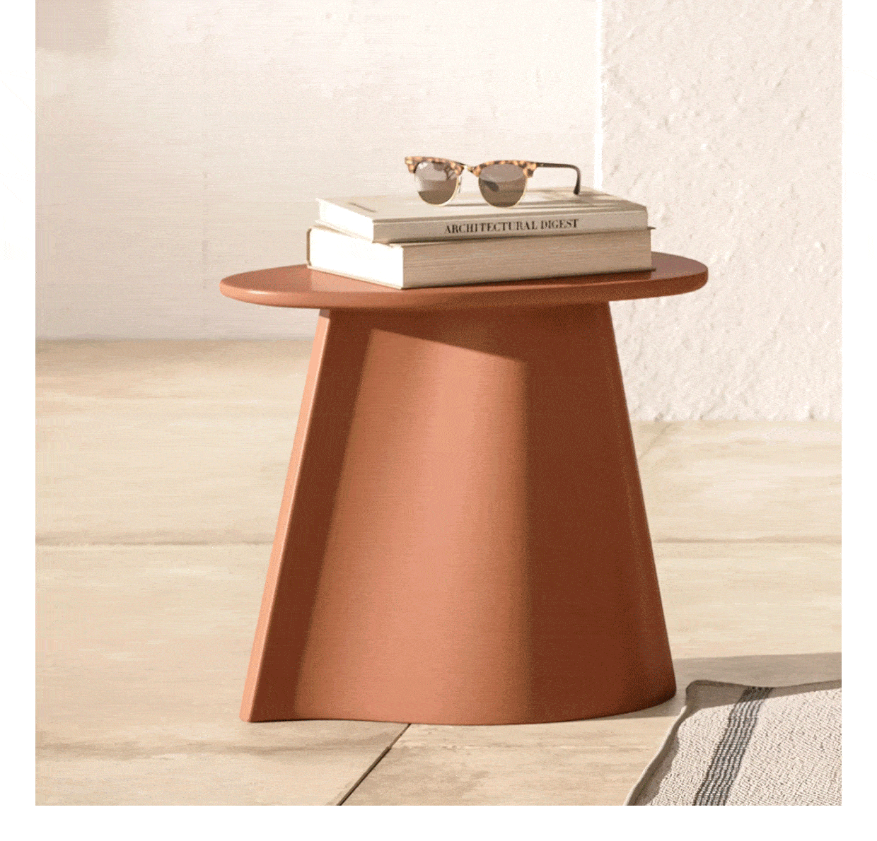 Once upon a time, form met function and they had a lot of fun. Playful and lightweight, this table makes a great accent in any indoor or outdoor space.