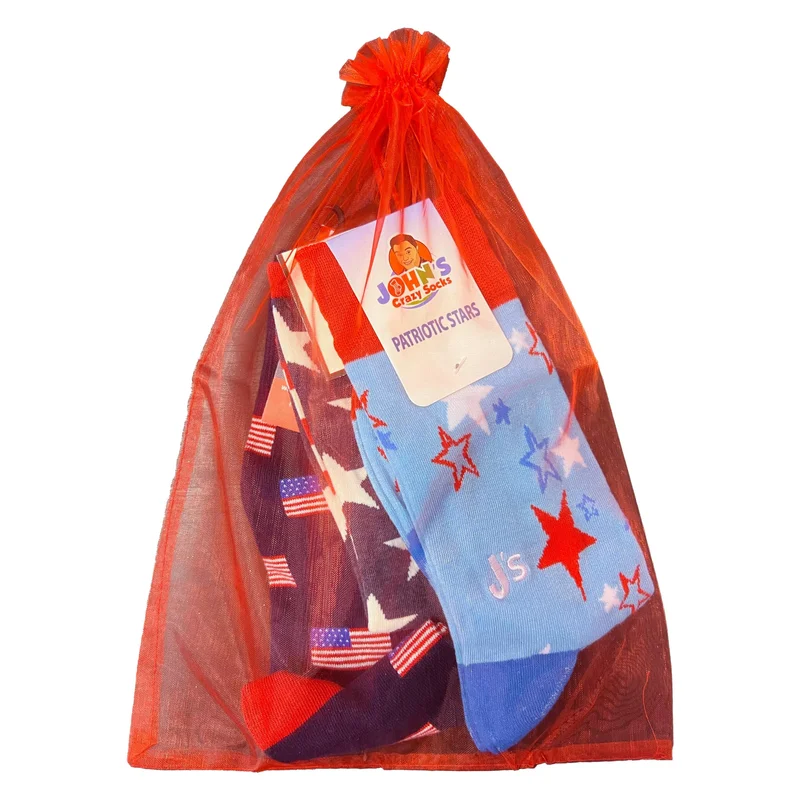 Image of Patriotic Gift Bag of Socks For Her