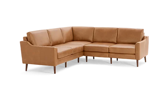 Slope Nomad Leather 5-Seat Corner Sectional