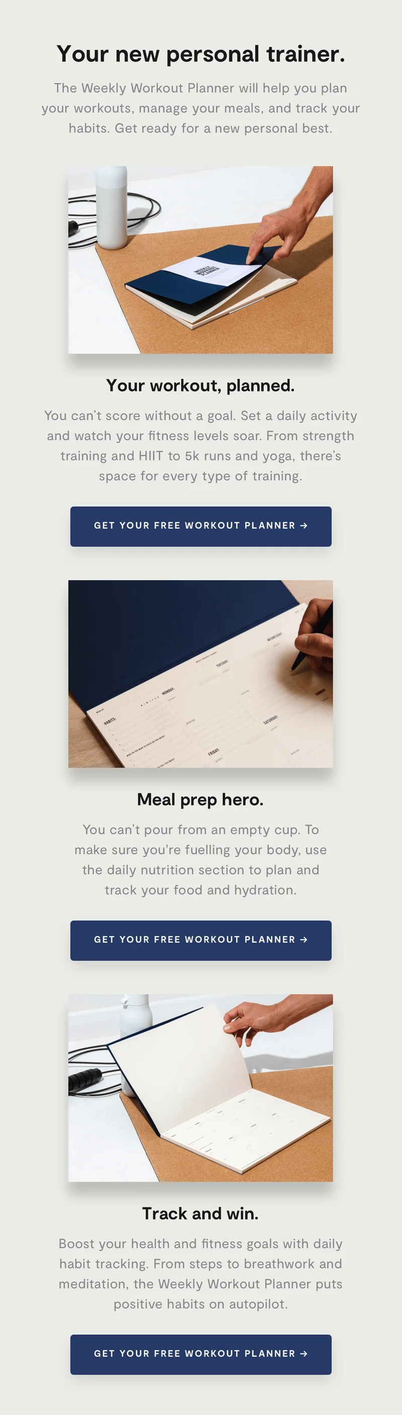 Free Workout Planner