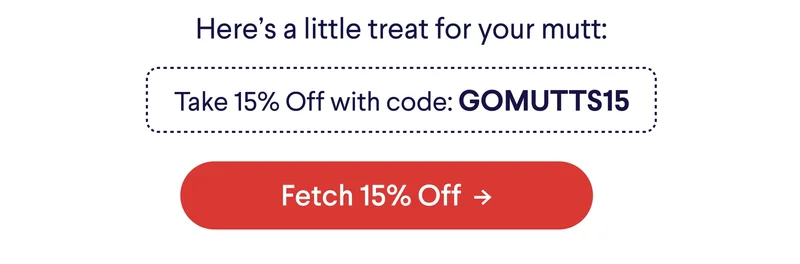 Here’s a little treat for your mutt: Take 15% Off with code: GOMUTTS15 | Fetch 15% Off  ->