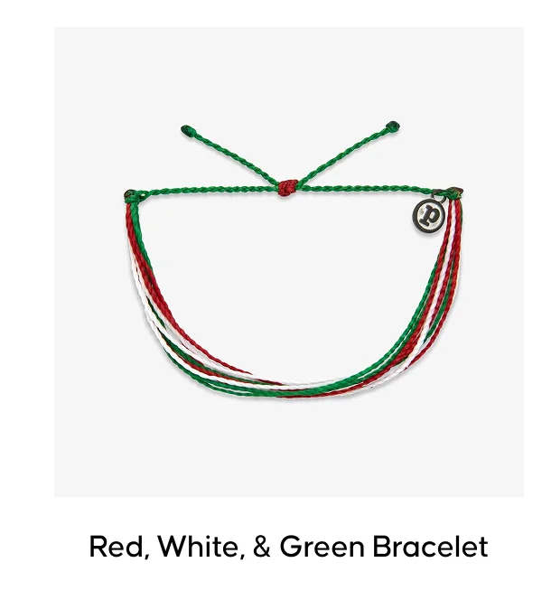 Red, White & Green Bracelet