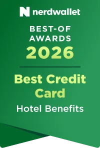 NerdWallet Best-of Awards 2026 | Best Credit Card - Hotel Benefits