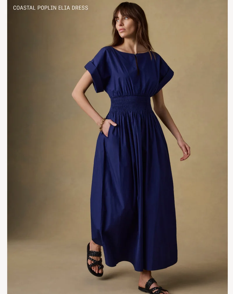 Coastal Poplin Elia Dress