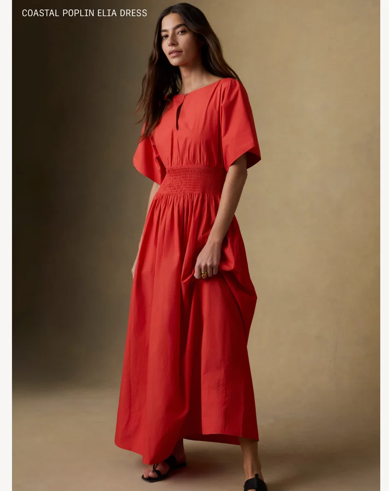Coastal Poplin Elia Dress
