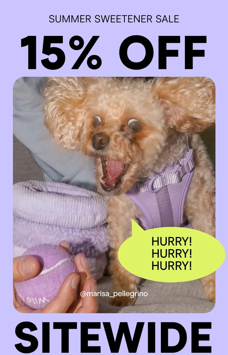 Summer Sweetener Sale. 15% OFF SITEWIDE