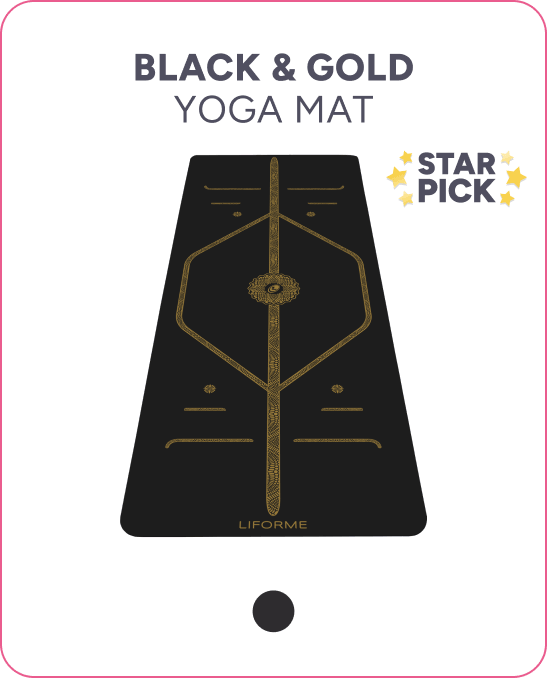 Black & Gold Yoga Mat