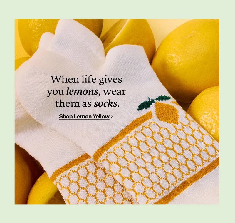 When life gives you lemons, wear them as socks. | Shop Lemon Yellow