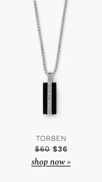 Torben jewelry. Was $60. Now $36. Shop now.