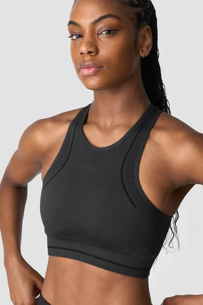 Image of Endurance Seamless Sports Bra Dark Grey