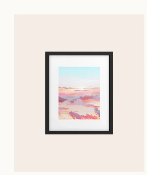 Blush Clouds #digital #photography Framed Art Print