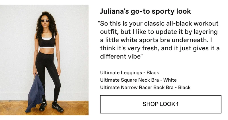 Juliana's go-to sporty look