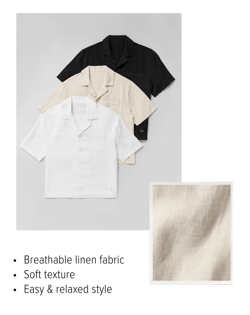 • Breathable linen fabric • Soft texture • Easy & relaxed style