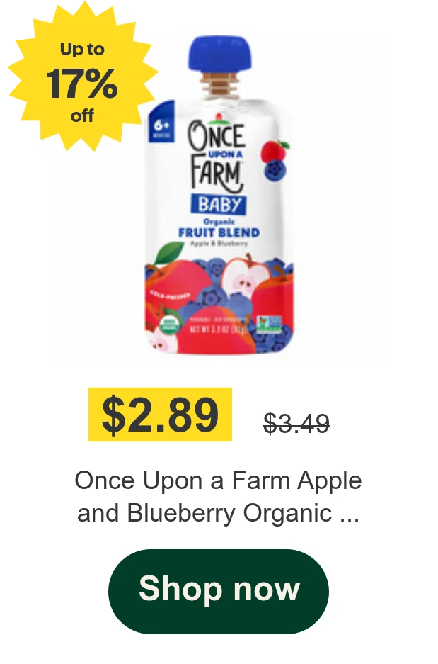 Once Upon a Farm Apple and Blueberry Organic ...