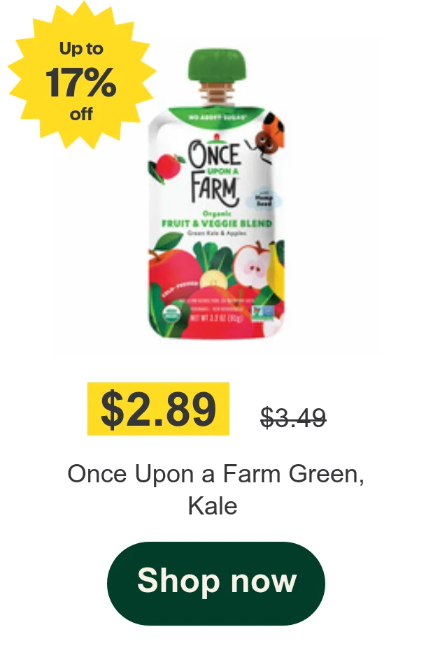 Once Upon a Farm Green, Kale & Apples, Organi...