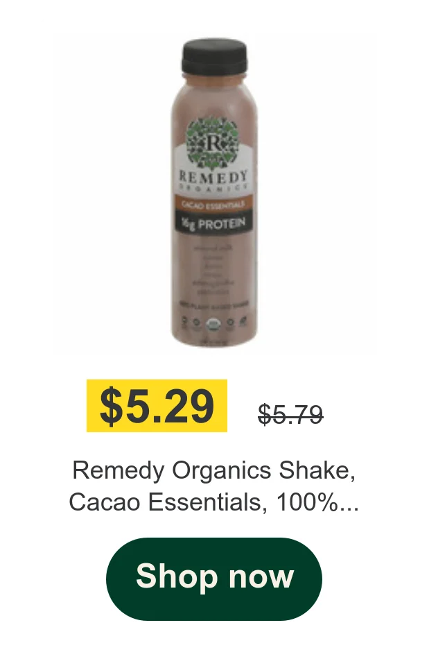 Remedy Organics Shake, Cacao Essentials, 100%...
