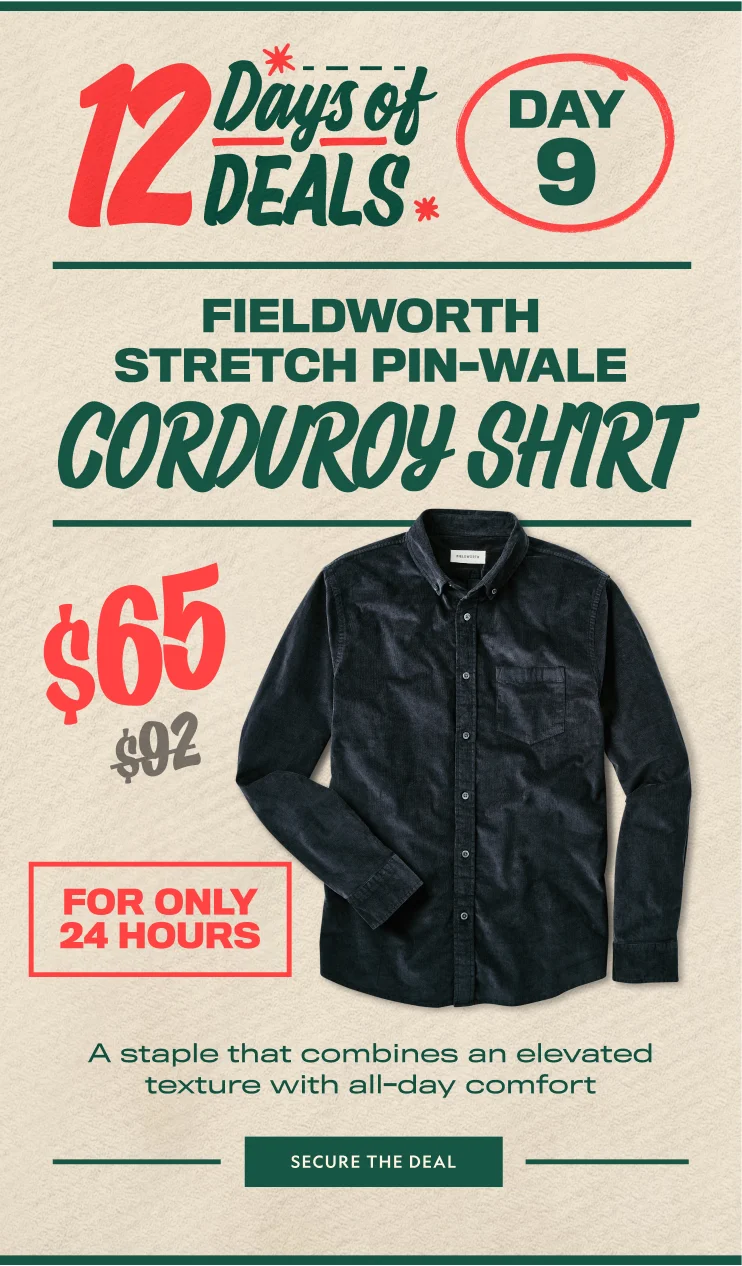 Stretch Pin-Wale Corduroy Shirt