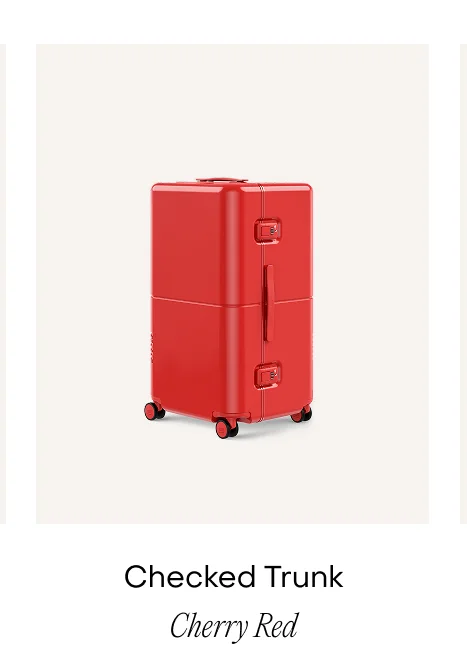 Checked Trunk Cherry Red