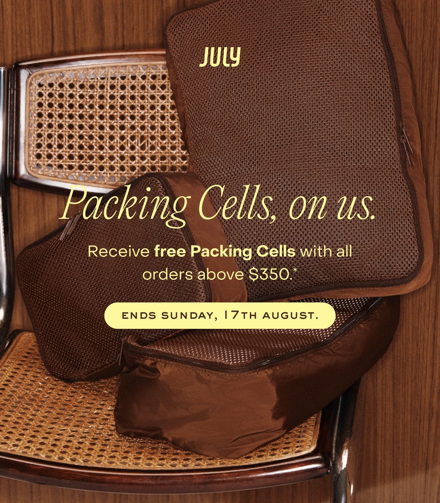 Receive free Packing Cells with all orders above $350*