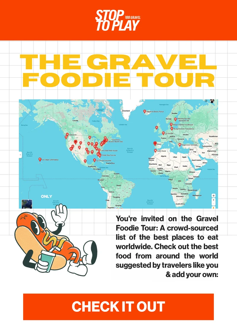the gravel foodie tour