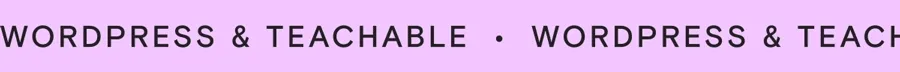 wordpress & teachable