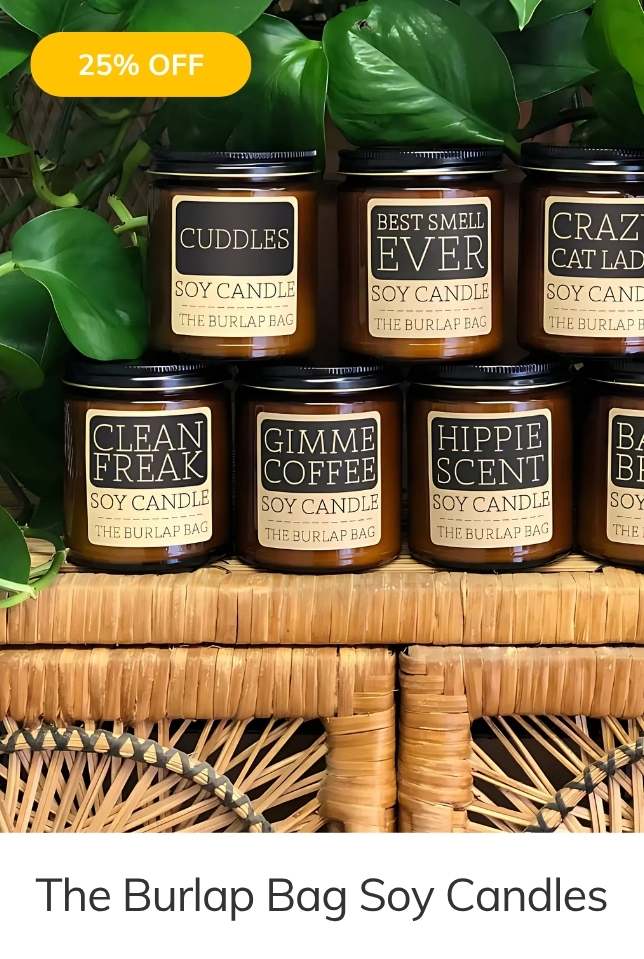 The Burlap Bag Soy Candles