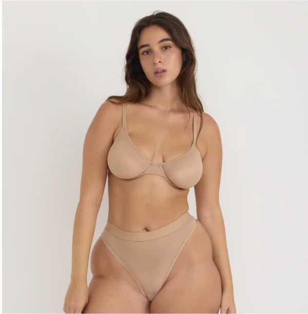 Mesh Unlined Demi Bra
